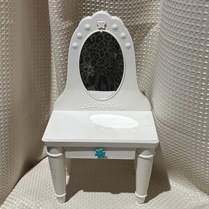 Doll White Vanity with Mirror with Lights for 18” Dolls